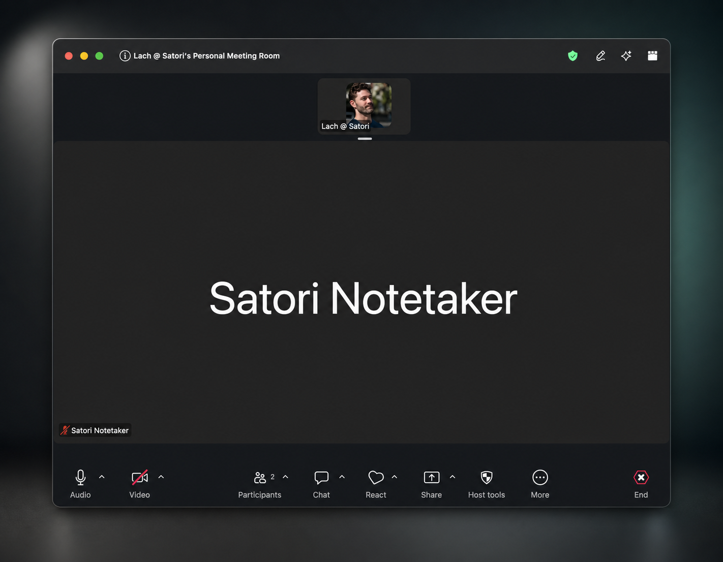 Zoom call with Satori notetaker